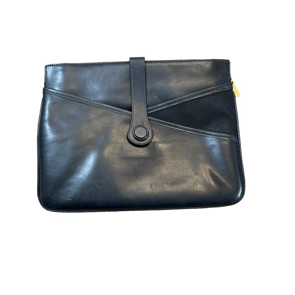 Salvatore Ferragamo Vintage Firenze 5 Navy Blue Paneled Crossbody Bag - Picture 6 of 12